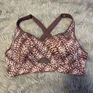 MTA Sport Wirefree Sports Bra Women's Size Large Lined Wireless Crossback